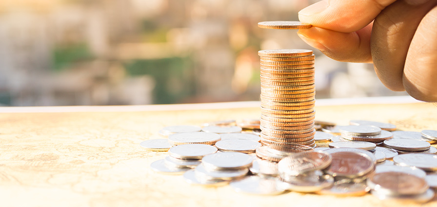 man placing fixed deposits with attractive interest rates