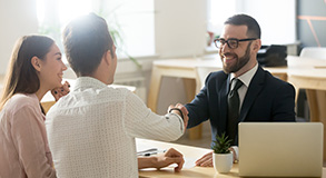 our worker helping clients