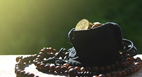 bag containing money