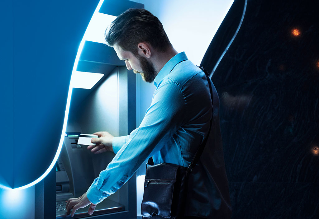 Man at ATM
