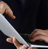 two men discussing finance