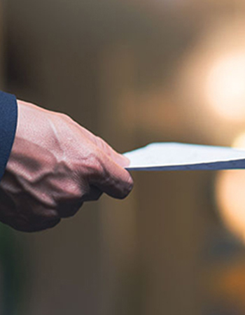 two men discussing finance