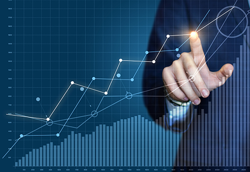 a graph showing increasing profits 
