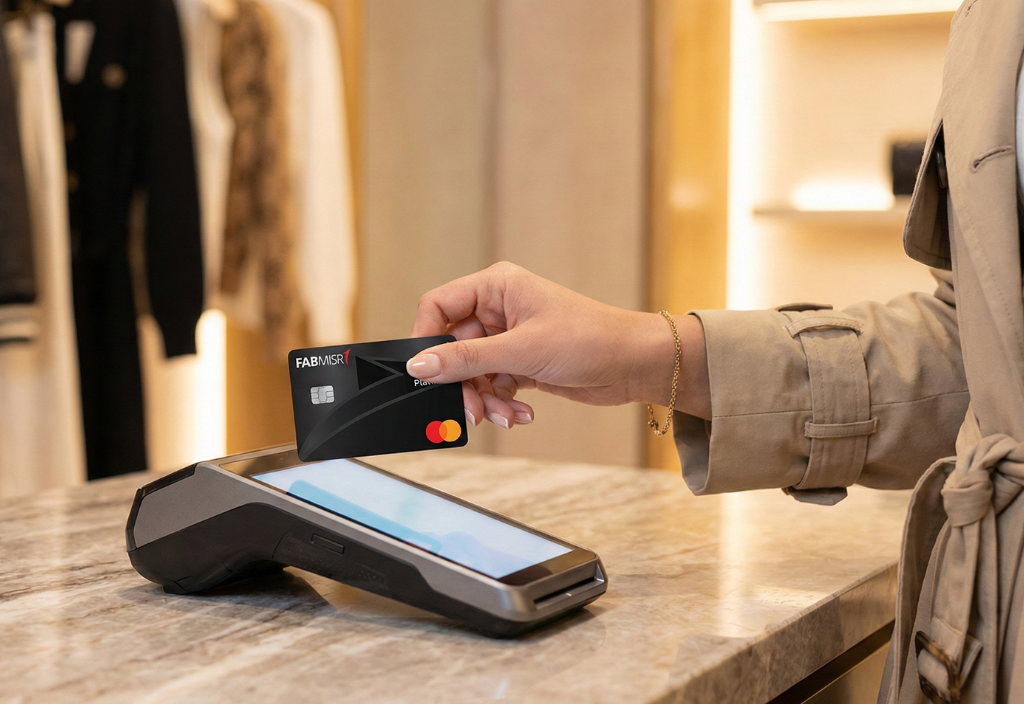 A woman tapping a card to make a quick payment