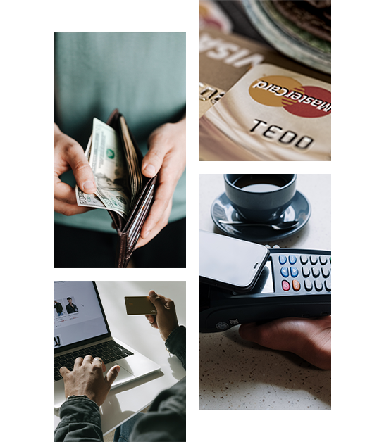 a group of financial related images