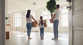 a family moving to a new house