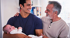 a family planning for a saving account for their new born member 